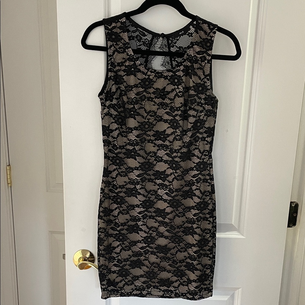 Elegant Black Lace Sleeveless Dress